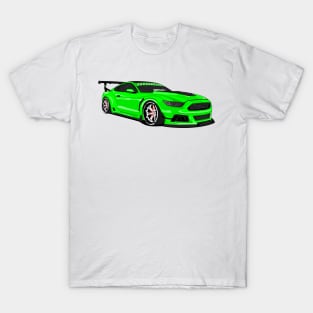 MUSTANG WIDEBODY LIME T-Shirt